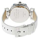 Swarovski Era Journey Silver Dial White Leather Strap Watch for Women - 5295346