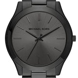 Michael Kors Slim Runway Black Dial Black Steel Strap Watch for Men - MK8507