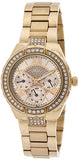 Guess Viva Diamonds Gold Dial Gold Steel Strap Watch for Women - W0111L2