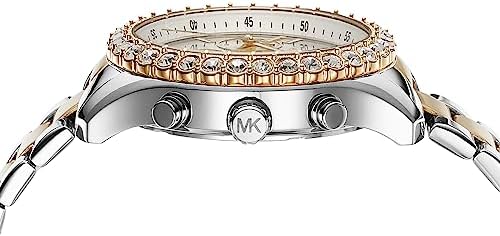 Michael Kors Berkley Chronograph Silver Dial Two Tone Steel Strap Watch For Women - MK7415