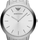 Emporio Armani Classic Quartz Silver Dial Silver Steel Strap Watch For Men - AR1745