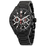 Tag Heuer Carrera Automatic Chronograph Black Dial Black Steel Strap Watch for Men - CBG2090.BH0661