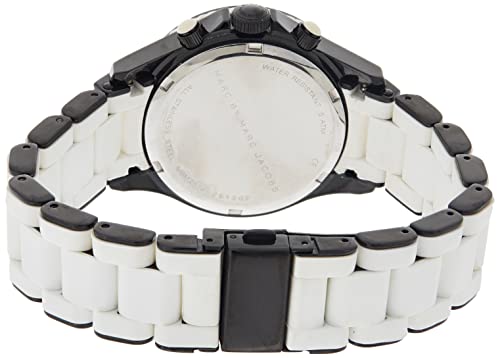 Marc Jacobs Rock Chronograph White Dial White Silicone Strap Watch for Women - MBM2574