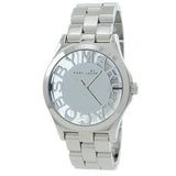 Marc Jacobs Henry Transparent Silver Dial Silver Stainless Steel Strap Watch for Women - MBM3205