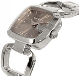 Gucci G Gucci Brown Dial Silver Steel Strap Watch For Women - YA125507