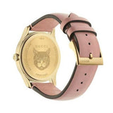 Gucci G Timeless Quartz Mother of Pearl Dial Pink Leather Strap Watch For Women -  YA1264132