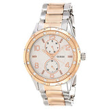 Guess Siren White Dial Two Tone Steel Strap Watch for Women - W0442L4