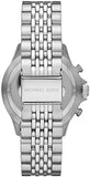 Michael Kors Bayville Chronograph Black Dial Silver Steel Strap Watch For Men - MK8749