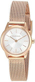 Calvin Klein Minimal White Dial Rose Gold Mesh Bracelet Watch for Women - K3M23626