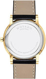 Movado Museum Classic Quartz Black Dial Black Leather Strap Watch for Men - 0607195