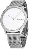 Calvin Klein Minimal Silver Dial Silver Mesh Bracelet Watch for Men - K3M2112Z