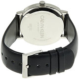 Calvin Klein Posh Black Dial Black Leather Strap Watch for Men - K8Q311C1