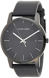 Calvin Klein City Quartz Black Dial Black Leather Strap Watch for Men - K2G2G4C1