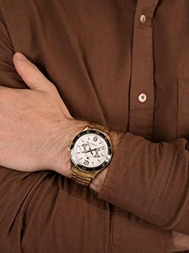 Tommy Hilfiger Sport White Dial Gold Steel Strap Watch for Men - 1791365