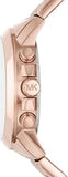 Michael Kors Runway Chronograph Rose Gold Dial Rose Gold Steel Strap Watch For Women - MK5778