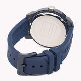 Tommy Hilfiger Denim Quartz Blue Dial Blue Rubber Strap Watch for Men - 1791482