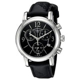 Tissot Dressport Chronograph Black Dial Black Leather Strap Watch for Women - T050.217.17.057.00