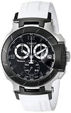 Tissot T Race Chronograph Black Dial White Rubber Strap Watch for Men - T048.417.27.057.05