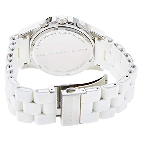 Marc Jacobs Pelly White Dial White Silicone Strap Watch for Women - MBM2565