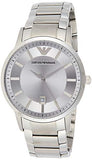 Emporio Armani Classic Quartz Silver Dial Silver Steel Strap Watch For Men - AR2478