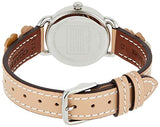 Coach Perry White Dial Brown Floral Leather Strap Watch for Women - 14502873