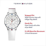 Tommy Hilfiger White Dial White Rubber Strap Watch for Women - 1781271