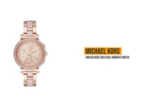 Michael Kors Sofie Chronograph Rose Gold Dial Rose Gold Steel Strap Watch For Women - MK6560