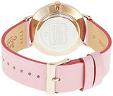 Coach Perry Floral Motif Fawn Dial Pink Leather Strap Watch for Women - 14503442