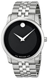 Movado Museum Classic Black Dial Silver Steel Strap Watch For Men - 606504