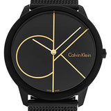 Calvin Klein Minimal Black Dial Black Mesh Bracelet Watch for Women - K3M224X1