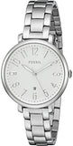 Fossil Jacqueline White Dial Silver Steel Strap Watch for Women - ES3969