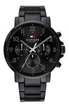 Tommy Hilfiger Daniel Black Dial Black Steel Strap Watch for Men - 1710383