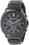 Michael Kors Sullivan Chronograph Black Dial Grey Steel Strap Watch For Men - MK8970