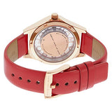 Marc Jacobs Henry Skeleton Red Dial Red Leather Strap Watch for Women - MBM1338