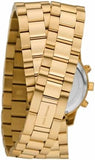 Michael Kors Runway Chronograph Analog Gold Dial Gold Steel Strap Watch for Women - MK7452