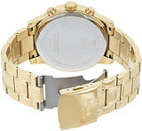 Guess Horizon Chronograph Black Dial Gold Steel Strap Watch For Men - W0379G4