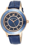 Swarovski Octea Lux Blue Dial Blue Leather Strap Watch for Women - 5414413