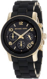 Michael Kors Runway Black Dial Black Silicone Strap Watch for Women - MK5191