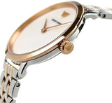 Emporio Armani Modern Slim Analog Mother of Pearl Dial Two Tone Steel Strap Watch For Women - AR11157