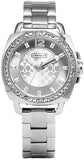 Coach Mini Boyfriend Diamonds Silver Dial Silver Steel Strap Watch for Women - 14501699