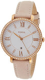 Fossil Jacqueline White Dial Pink Leather Strap Watch for Women - ES4303