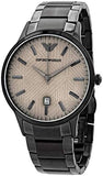 Emporio Armani Renato Quartz Beige Dial Grey Steel Strap Watch For Men - AR11183