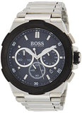 Hugo Boss Supernova Chronograph Black Dial Silver Steel Strap Watch for Men - 1513359