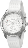 Guess Marina Quartz White Dial White Rubber Strap Watch For Women - W1025L1