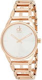 Calvin Klein Stately White Dial Gold Steel Strap Watch for Women - K3G2362W