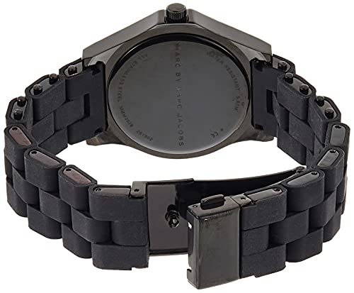 Marc Jacobs Pelly Black Dial Black Silicone Strap Watch for Women - MBM2528