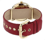 Marc Jacobs Amy Red Dial Burgundy Leather Strap Watch for Women - MBM1152