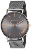 Coach Perry Grey Dial Grey Mesh Bracelet Watch for Women - 14503127