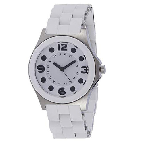 Marc Jacobs Perry White Dial White Silicone Strap Watch for Women - MBM2533