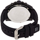 Tommy Hilfiger Decker Black Dial Black Rubber Strap Watch for Men - 1791352